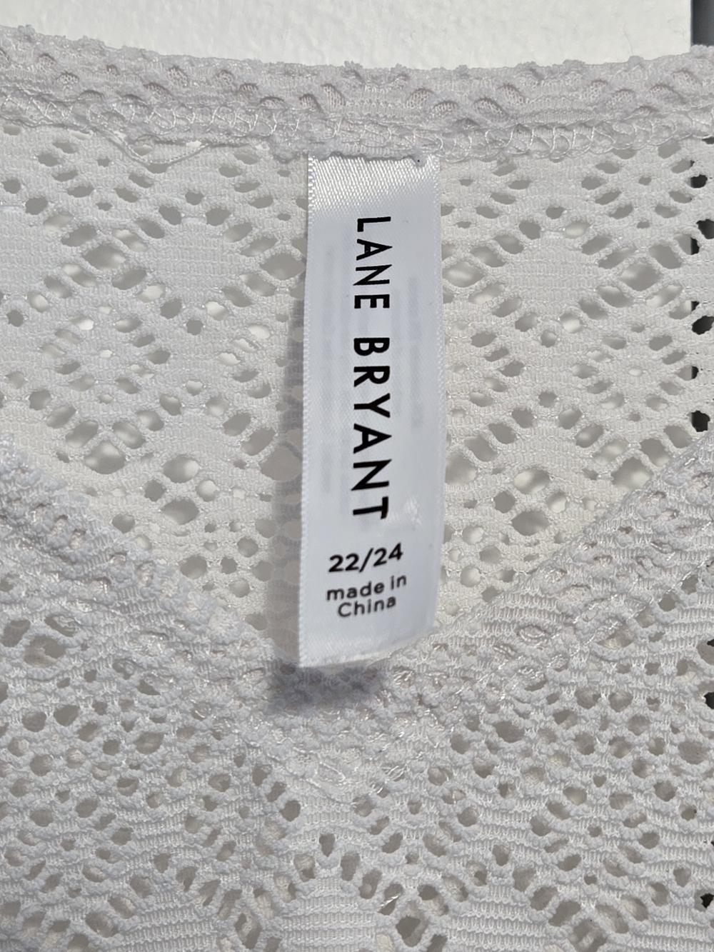 Lane Bryant Crochet Swim Cover Up Dress White Belted Plus 22/24 - Picture 2 of 6